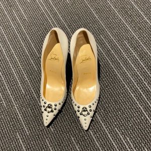 Christian louboutin white heels